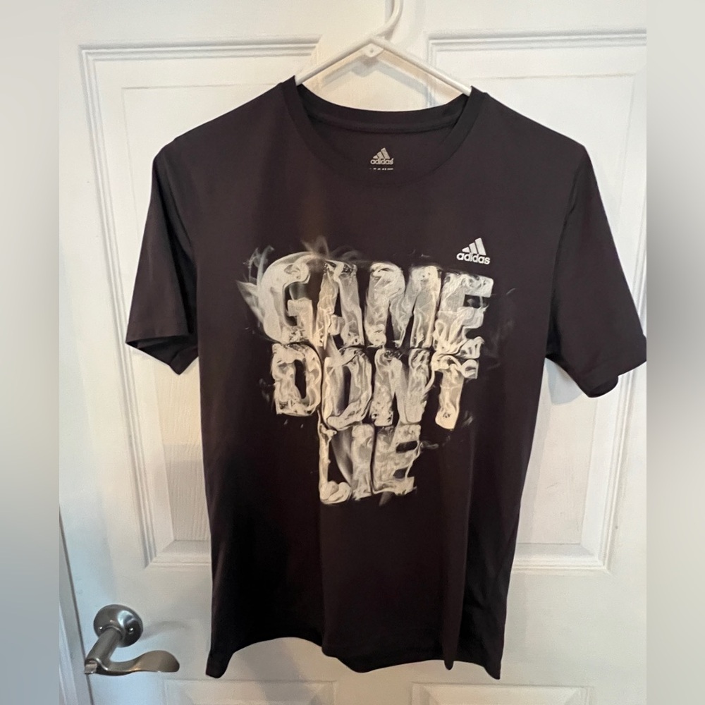 Adidas boys dark gray Graphic T-Shirt - Game On